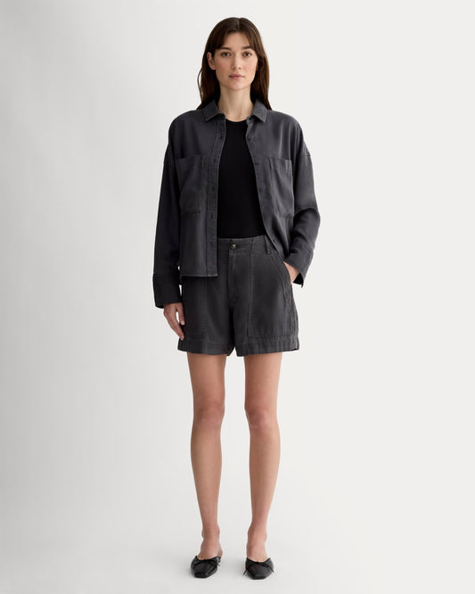womens-tencel-darted-utility-short-graphite | primary