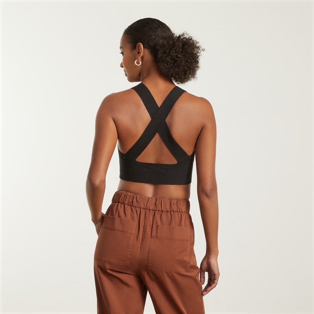 womens-cotton-crossback-cropped-sweater-black | alt