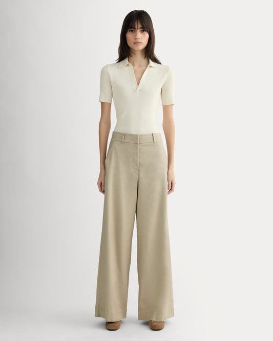 womens-wide-leg-pant-stretch-linen-trench-coat-khaki | primary
