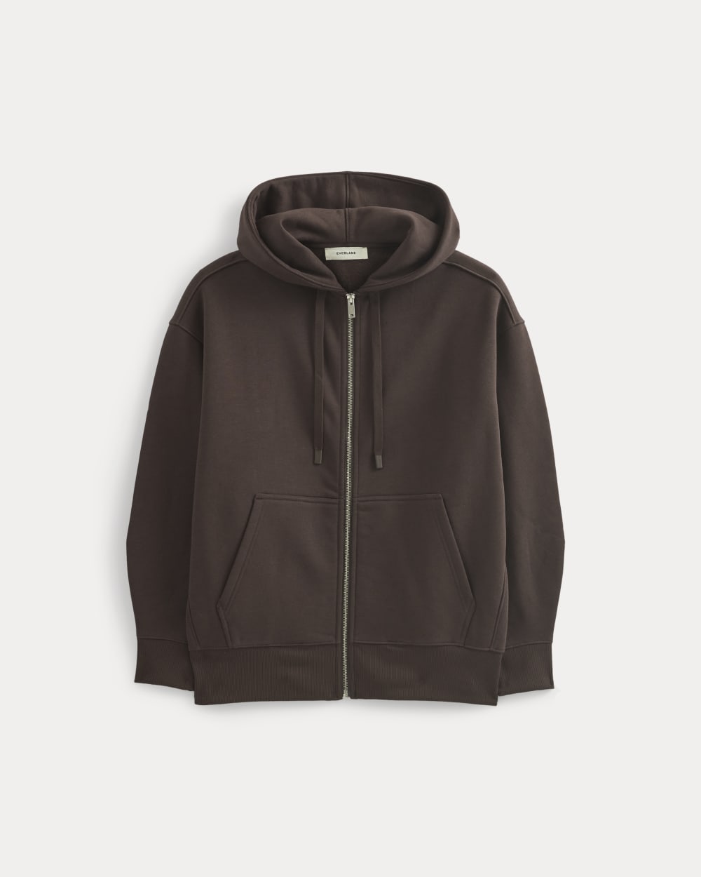 Luxe Fleece Oversized Full-Zip Hoodie | Dark Chocolate – Everlane