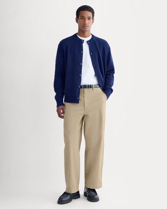 mens-baggy-chino-long-trench-coat-khaki | primary