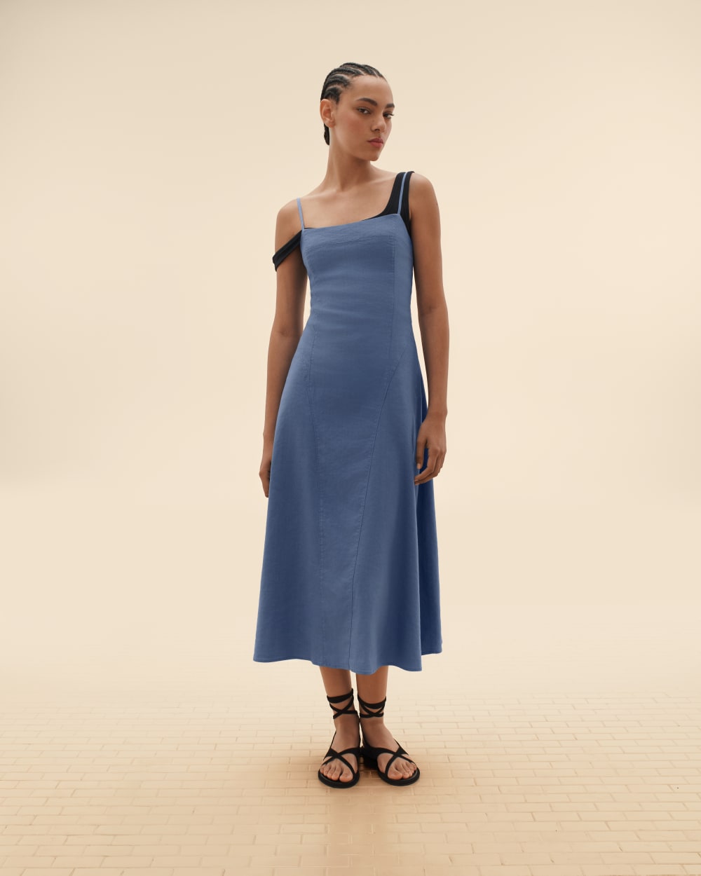 womens-seamed-dress-stretch-linen-bluebell