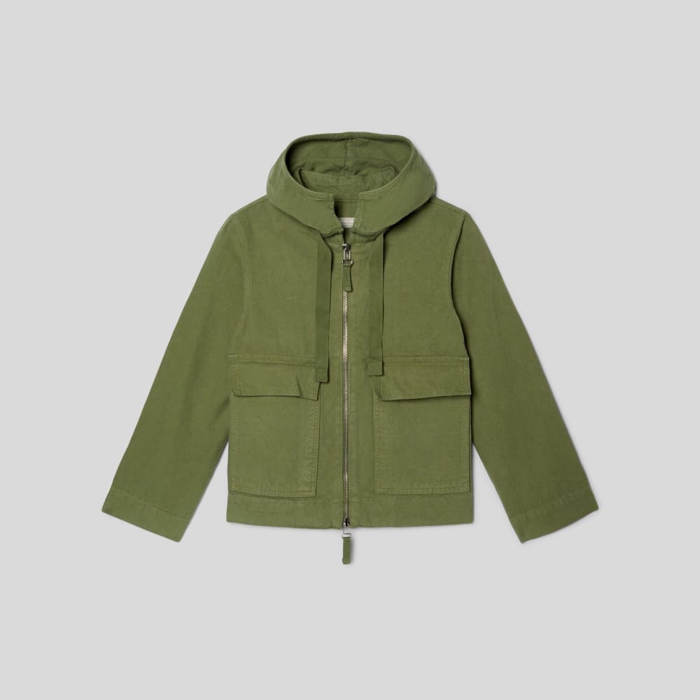 womens-canvas-organic-cotton-anorak-forest-green | alt