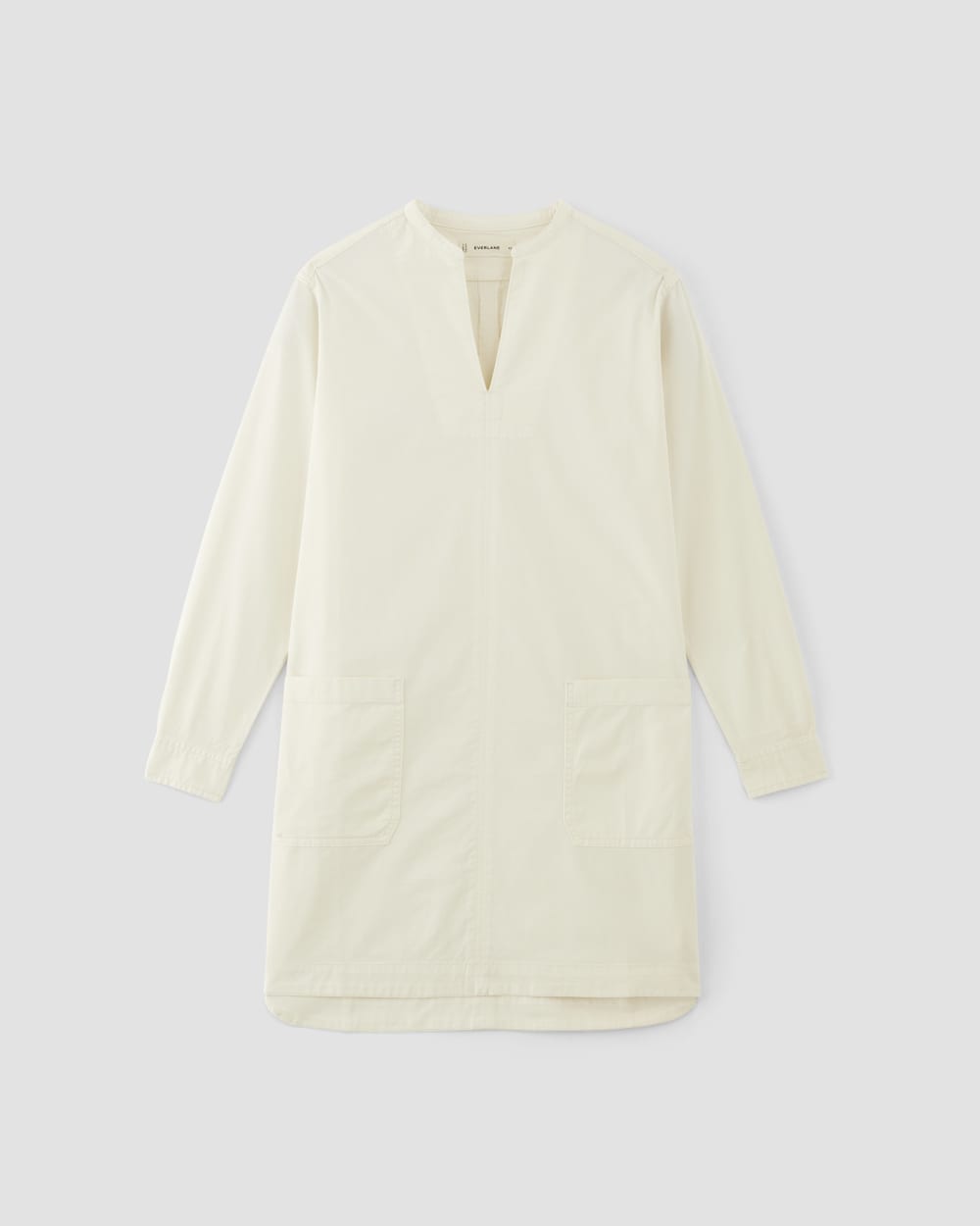 The Long-Sleeve Utility Mini Dress | Bone Everlane The Long-Sleeve Utility Mini Dress | Bone Everlane