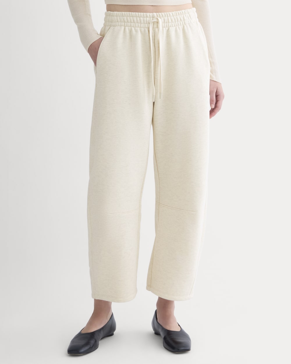 Luxe Fleece Barrel Sweatpant | Heathered Oat