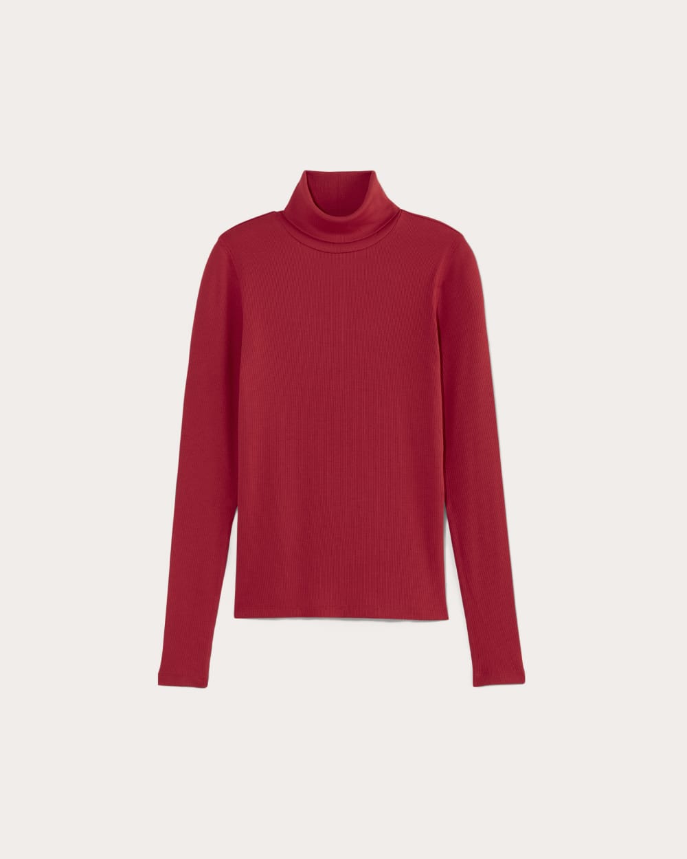 The Luxe Rib Turtleneck | Berry Red – Everlane