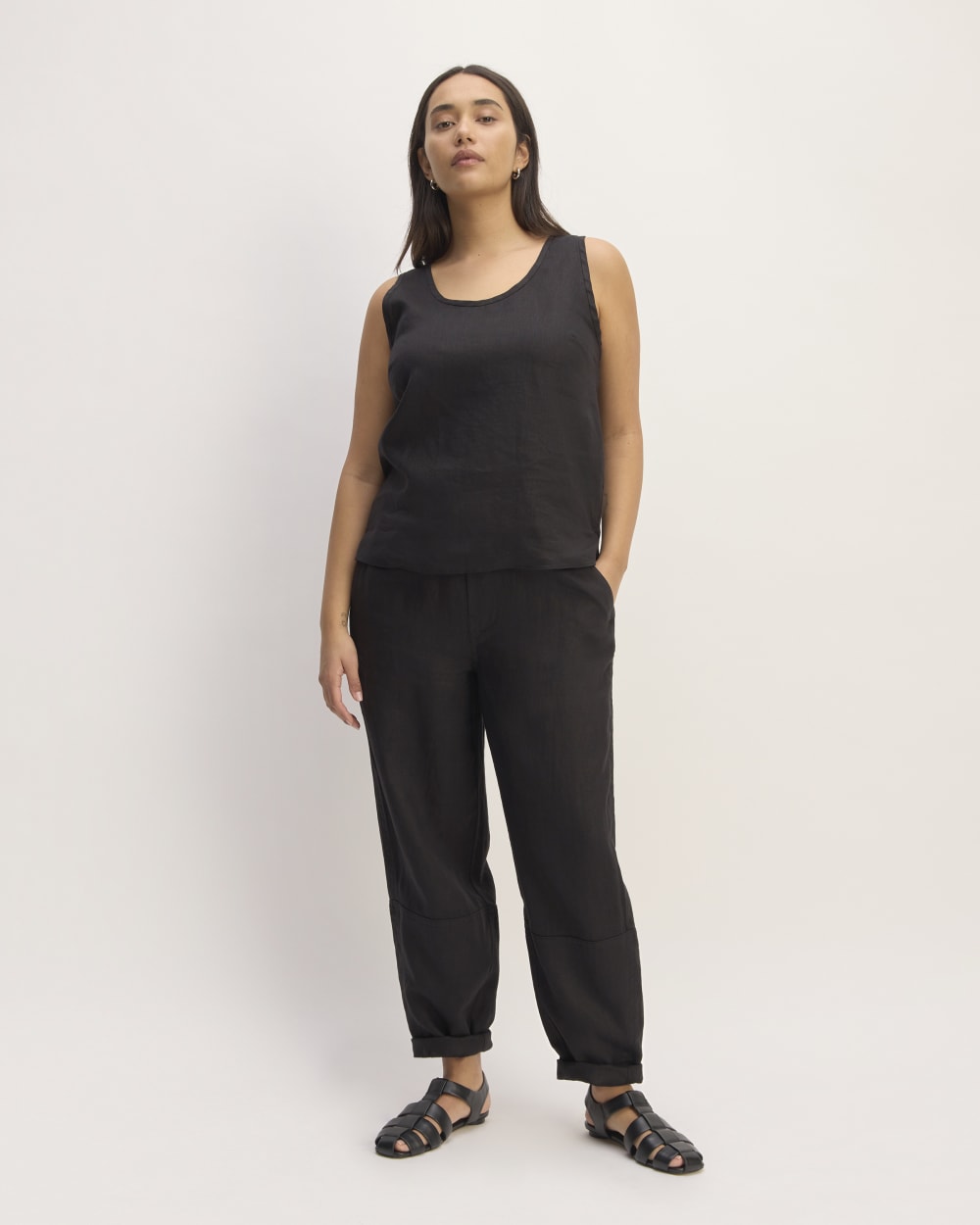 womens-linen-scoop-neck-tank-new-black