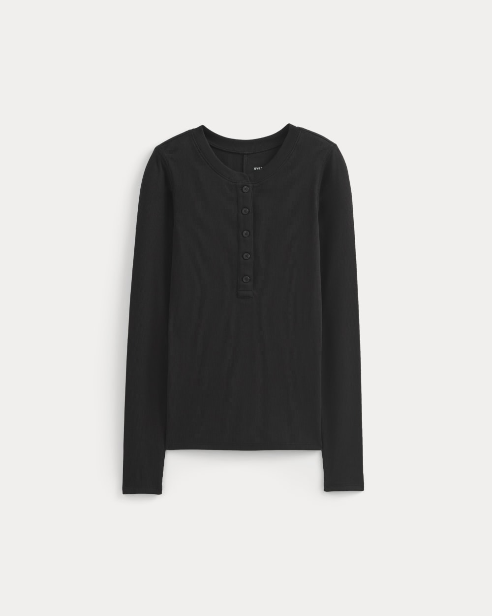 The Luxe Rib Henley | Black – Everlane
