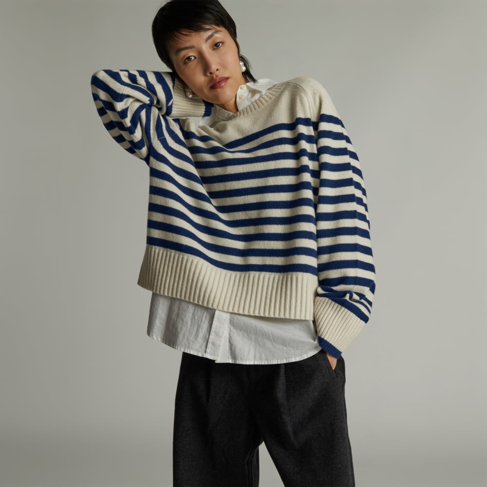 womens-recashmere-cropped-crew-sweater-bright-navy-bone | primary
