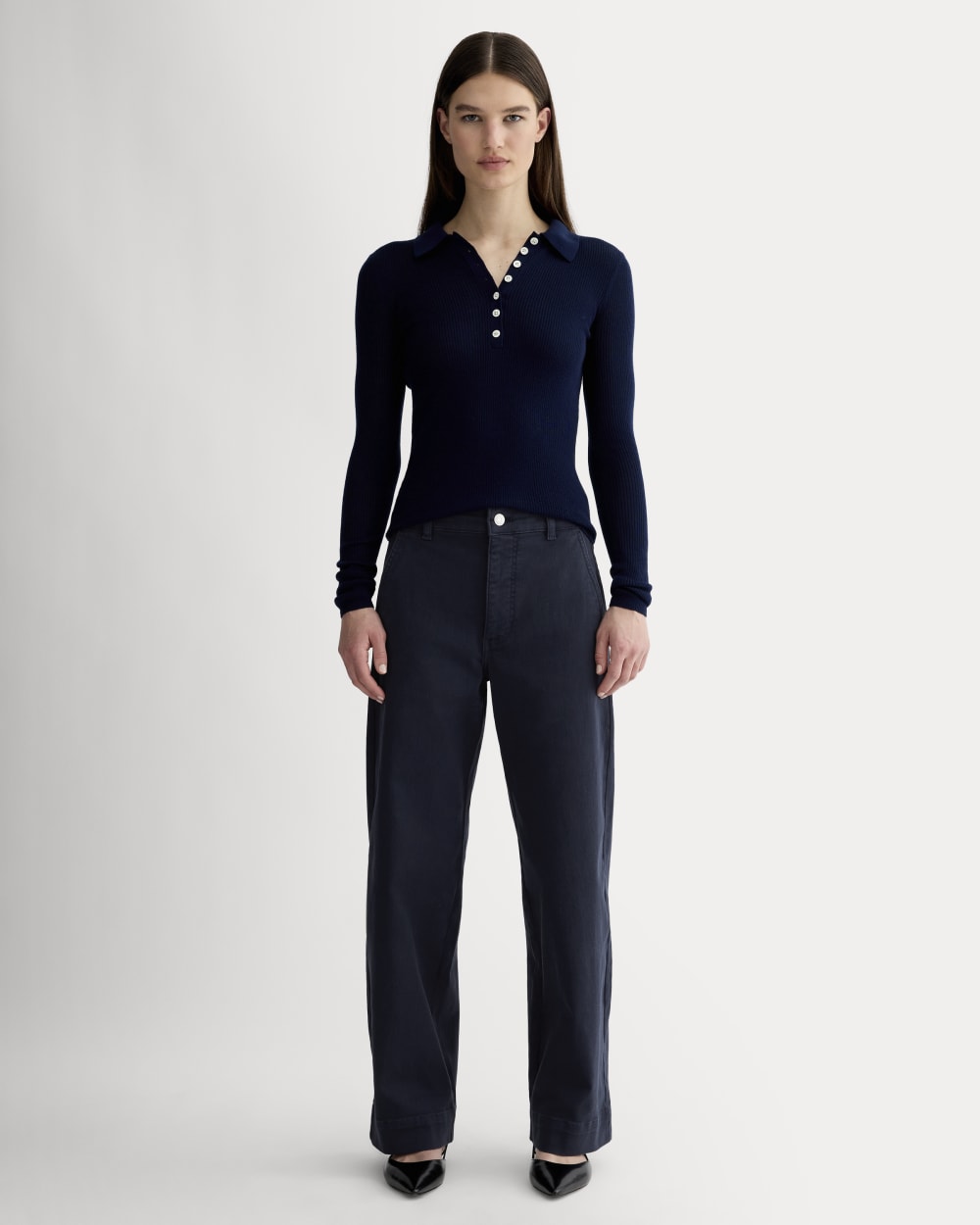 womens-ctn-twill-utility-wide-leg-pant-navy | primary