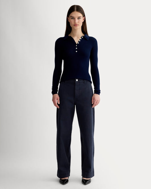 womens-ctn-twill-utility-wide-leg-pant-navy | primary