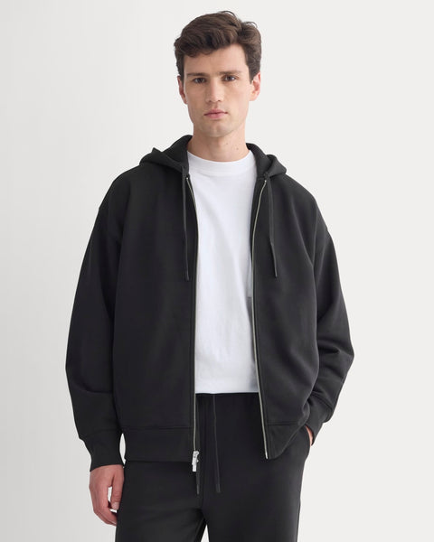 Luxe Fleece Full-Zip Hoodie | Black – Everlane
