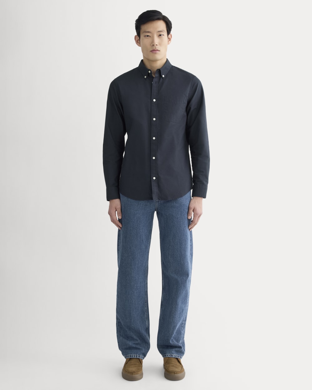 Everlane Slim Oxford Shirt | Standard In Navy, Size Small, Cotton Everlane Slim Oxford Shirt | Standard In Navy, Size Small, Cotton