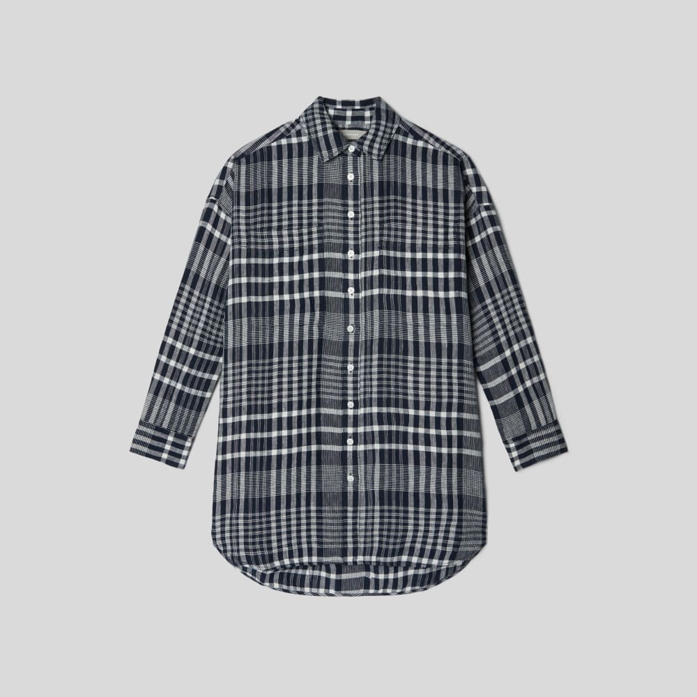 womens-way-long-linen-shirt-canvas-tan-navy | alt