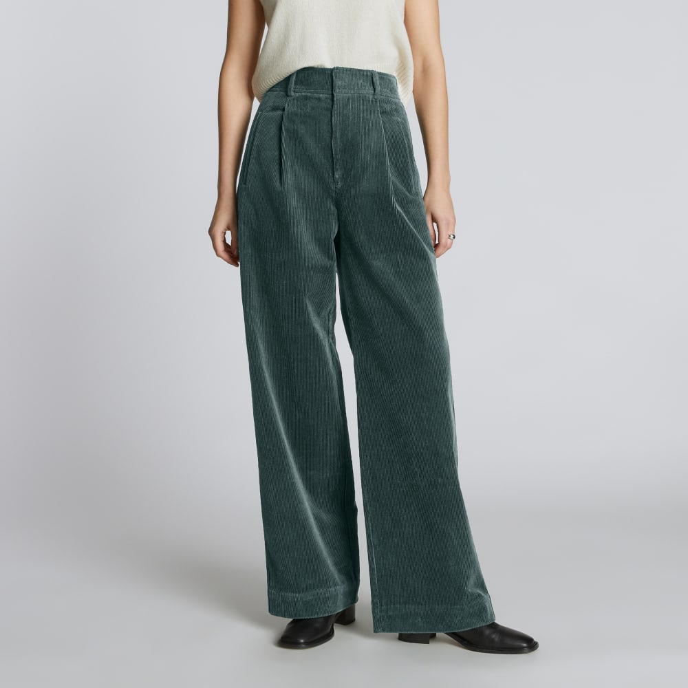 The Corduroy Way-High® Drape Pant | Evergreen – Everlane