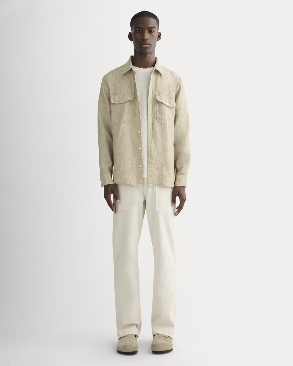 WASHABLE LINENプルオーバー Pull-on Full-length Pant In Chelsea Linen-cupro Blend For Women