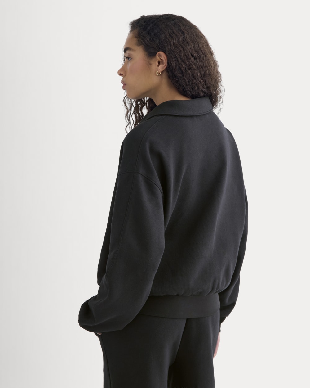 womens-lightweight-terry-polo-sweatshirt-black