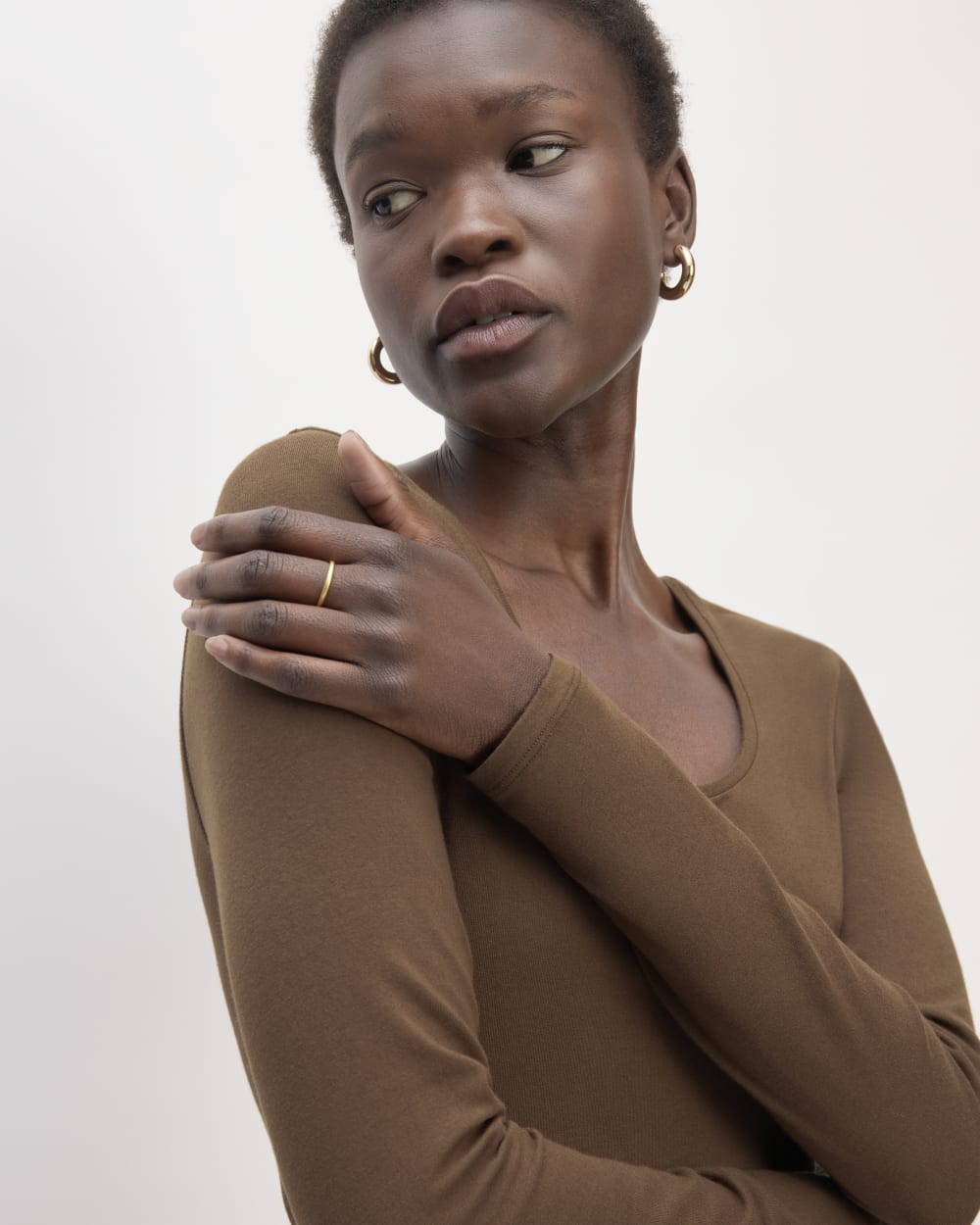 The Long-Sleeve Riviera Dress | Cocoa Everlane The Long-Sleeve Riviera Dress | Cocoa Everlane