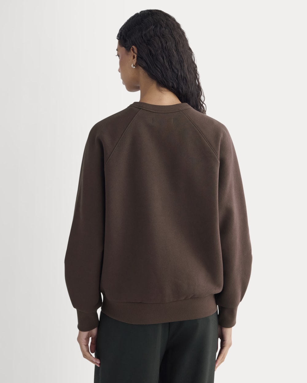 Luxe Fleece Raglan Crewneck | Dark Chocolate – Everlane