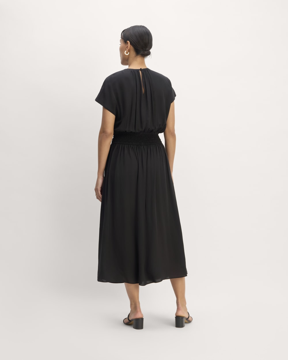 The Gathered Midi Dress | Black Everlane The Gathered Midi Dress | Black Everlane