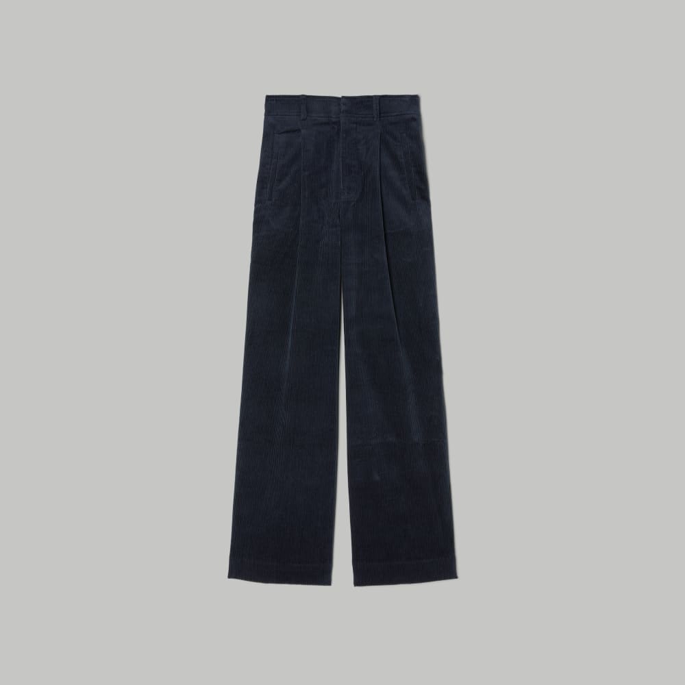 womens-corduroy-way-high-drape-pant-navy | alt