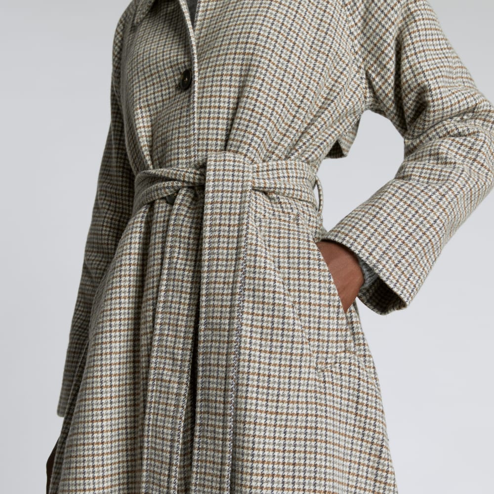 The Italian ReWool® Trench | Pewter Houndstooth – Everlane