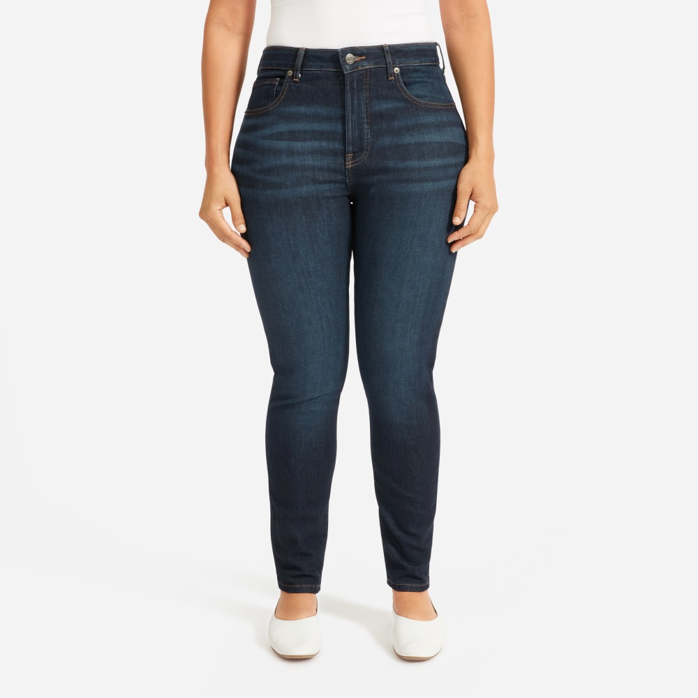 The Curvy Authentic Stretch High-Rise Skinny Jean | Dark Blue Wash