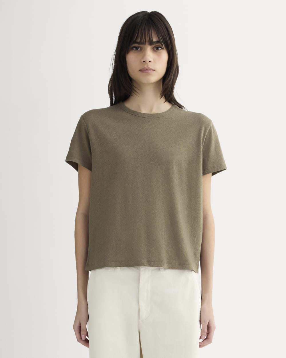 The Box-Cut Tee in Cotton Linen