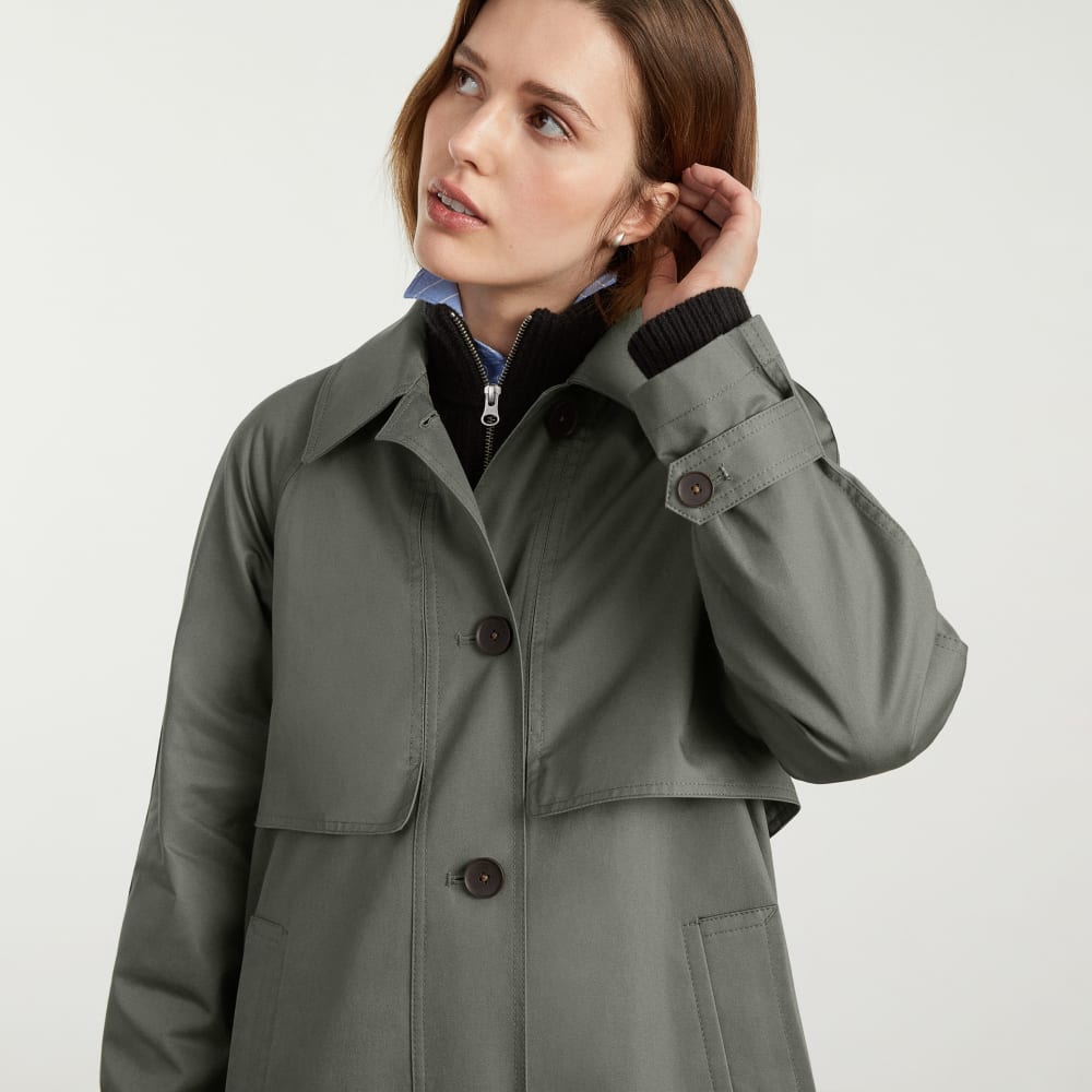 The Long Mac Coat | Pewter Green – Everlane