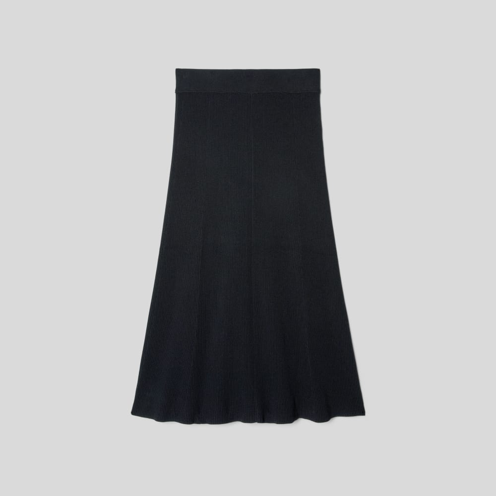 womens-ribbed-knit-skirt-black | alt