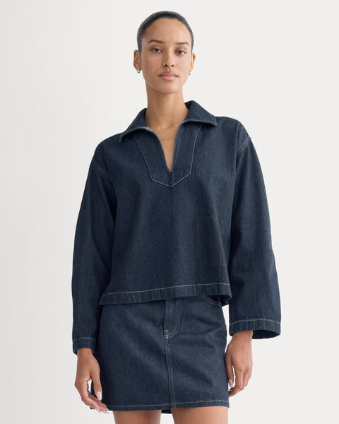 The Cropped Denim Tunic | Tungsten Rinse – Everlane