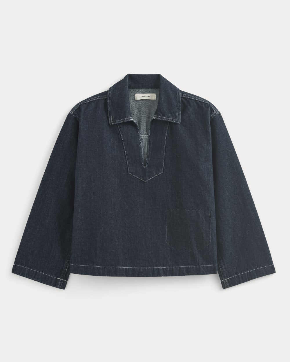 womens-cropped-denim-tunic-tungsten-rinse | alt