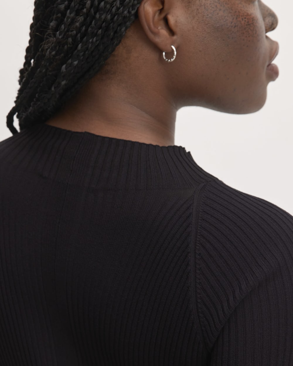 The Ribbed Mock Neck Midi Dress | Black Everlane The Ribbed Mock Neck Midi Dress | Black Everlane