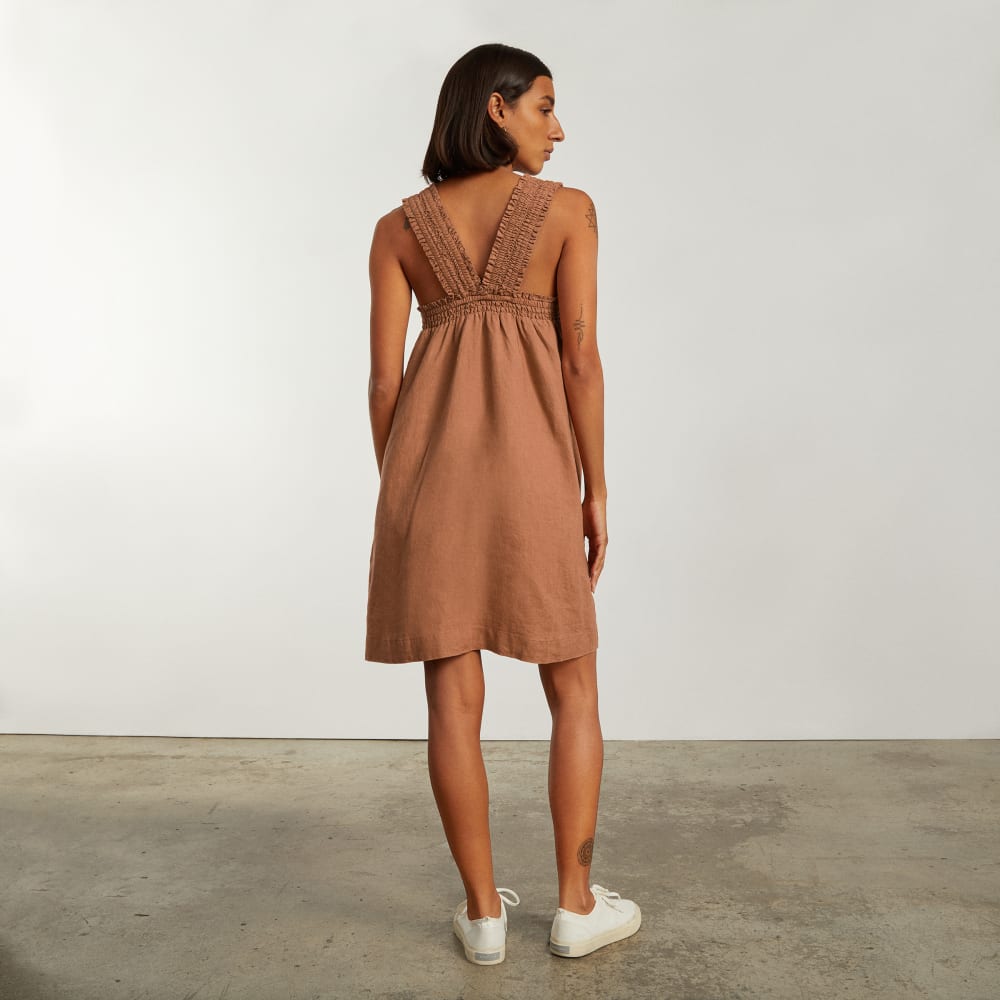 The Smocked Linen Dress | Tawny Brown Everlane The Smocked Linen Dress | Tawny Brown Everlane