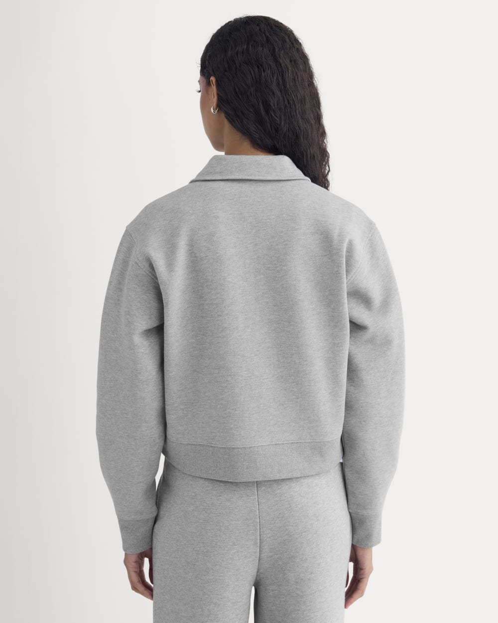 womens-luxe-fleece-zip-polo-vintage-heather-grey