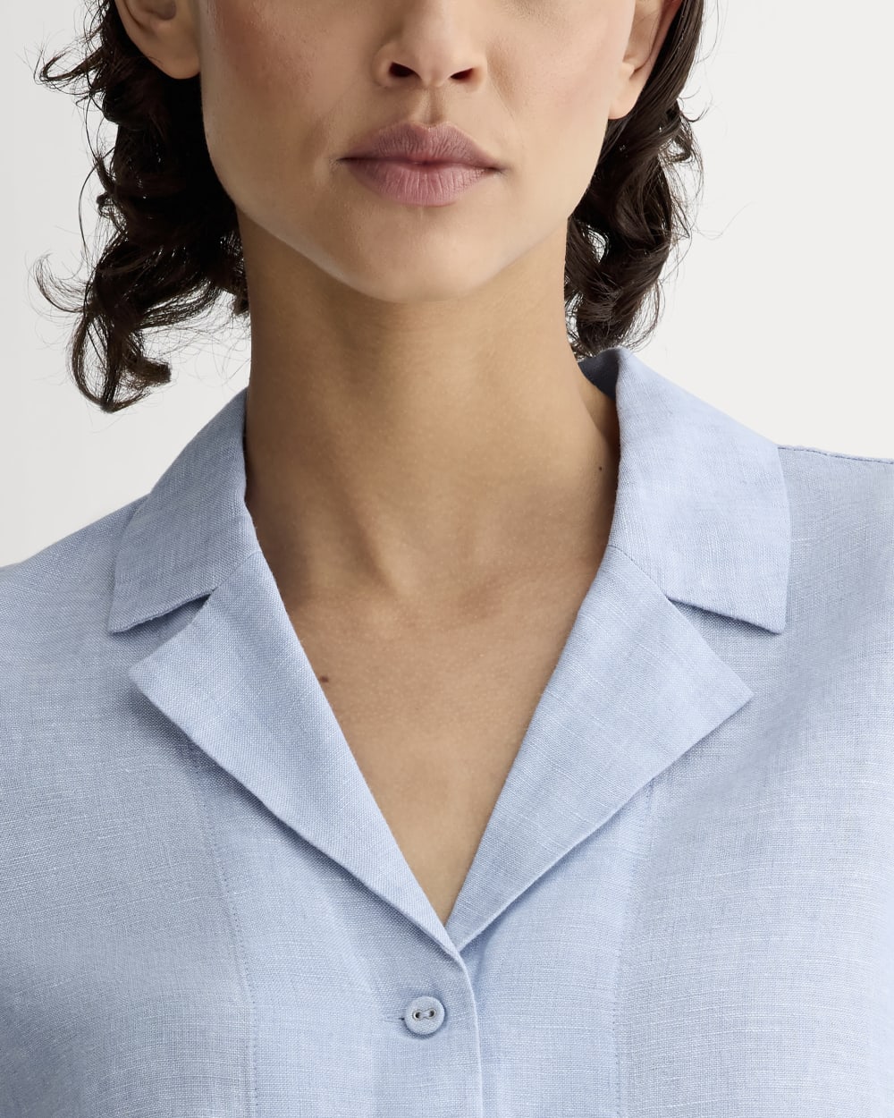The Notch Shirt in Linen | Light Blue – Everlane