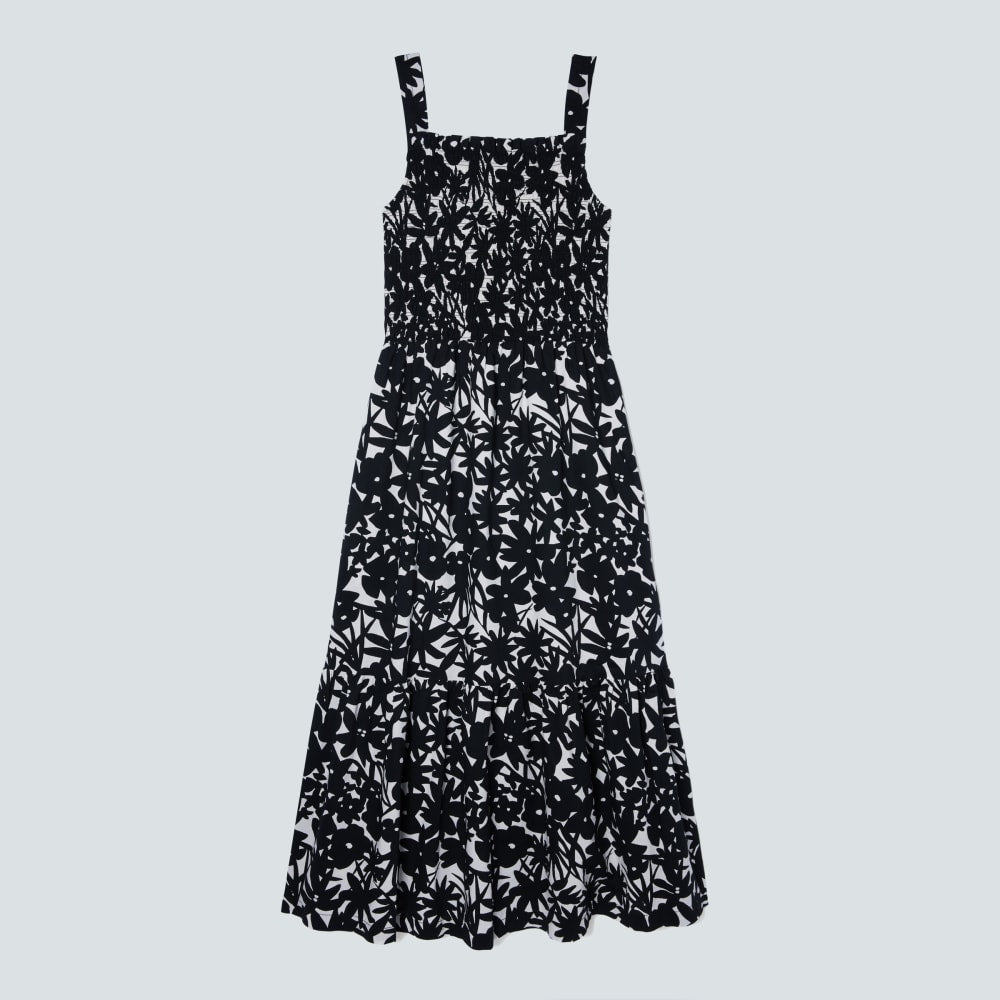 The Smock Dress | Black / Canvas Floral - XXS