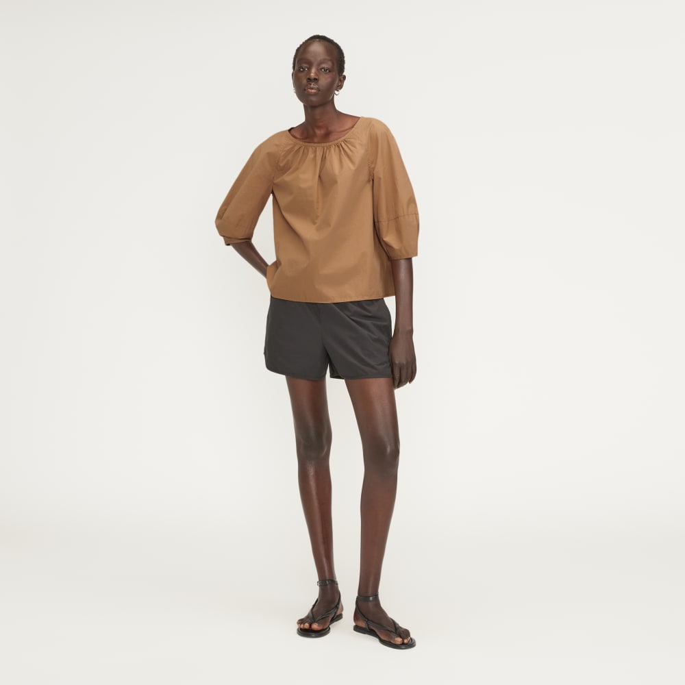 womens-poplin-scoop-neck-top-caramel