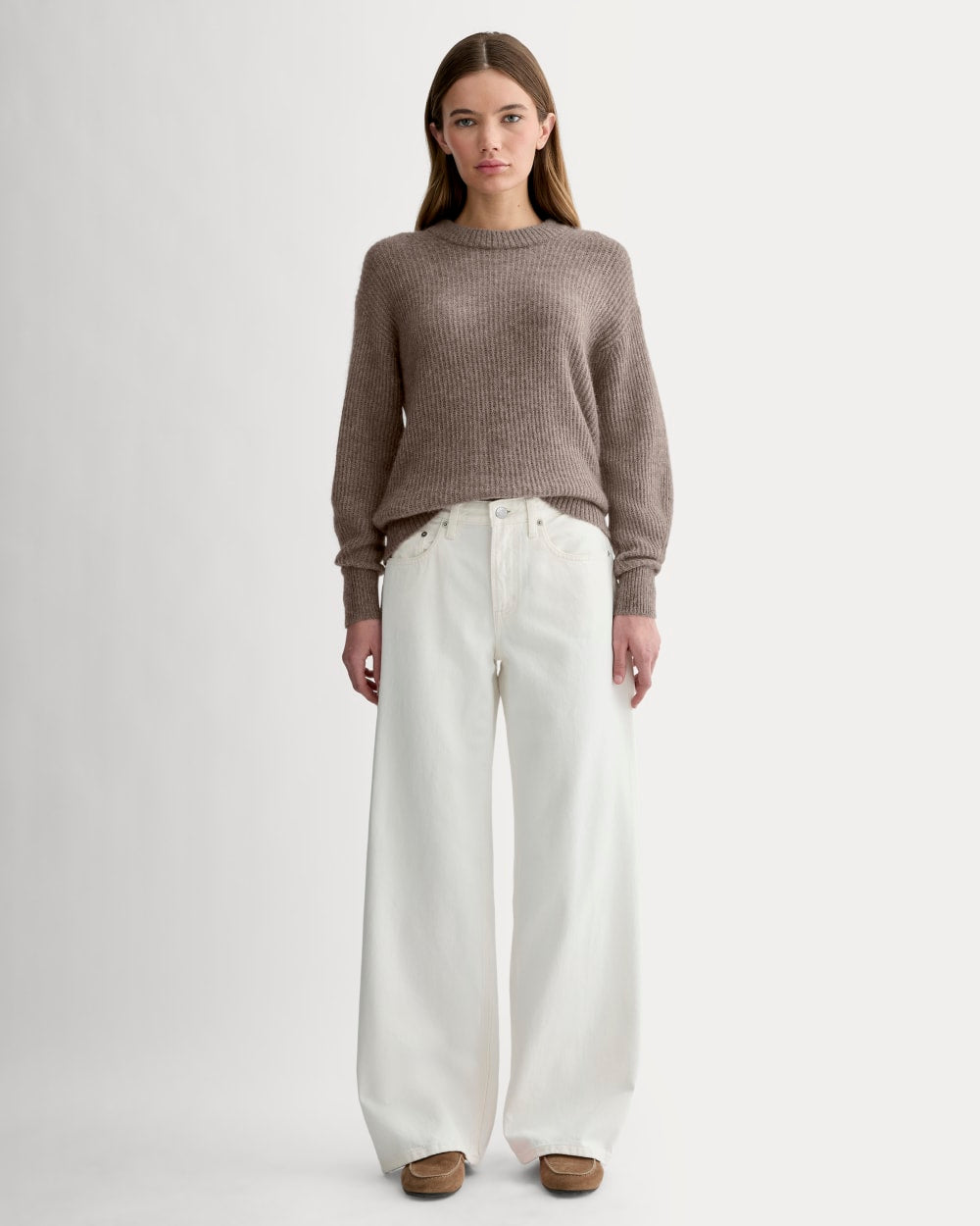 The Cocoon Crew in Alpaca | Taupe Melange – Everlane