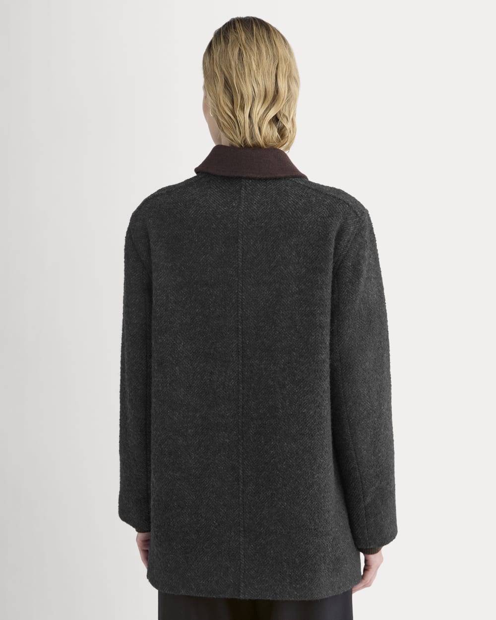 Italian Car Coat | Taupe Herringbone