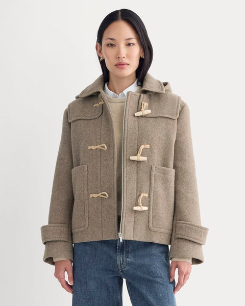 The ReWool Duffle Coat Heather Taupe – Everlane - Main Image