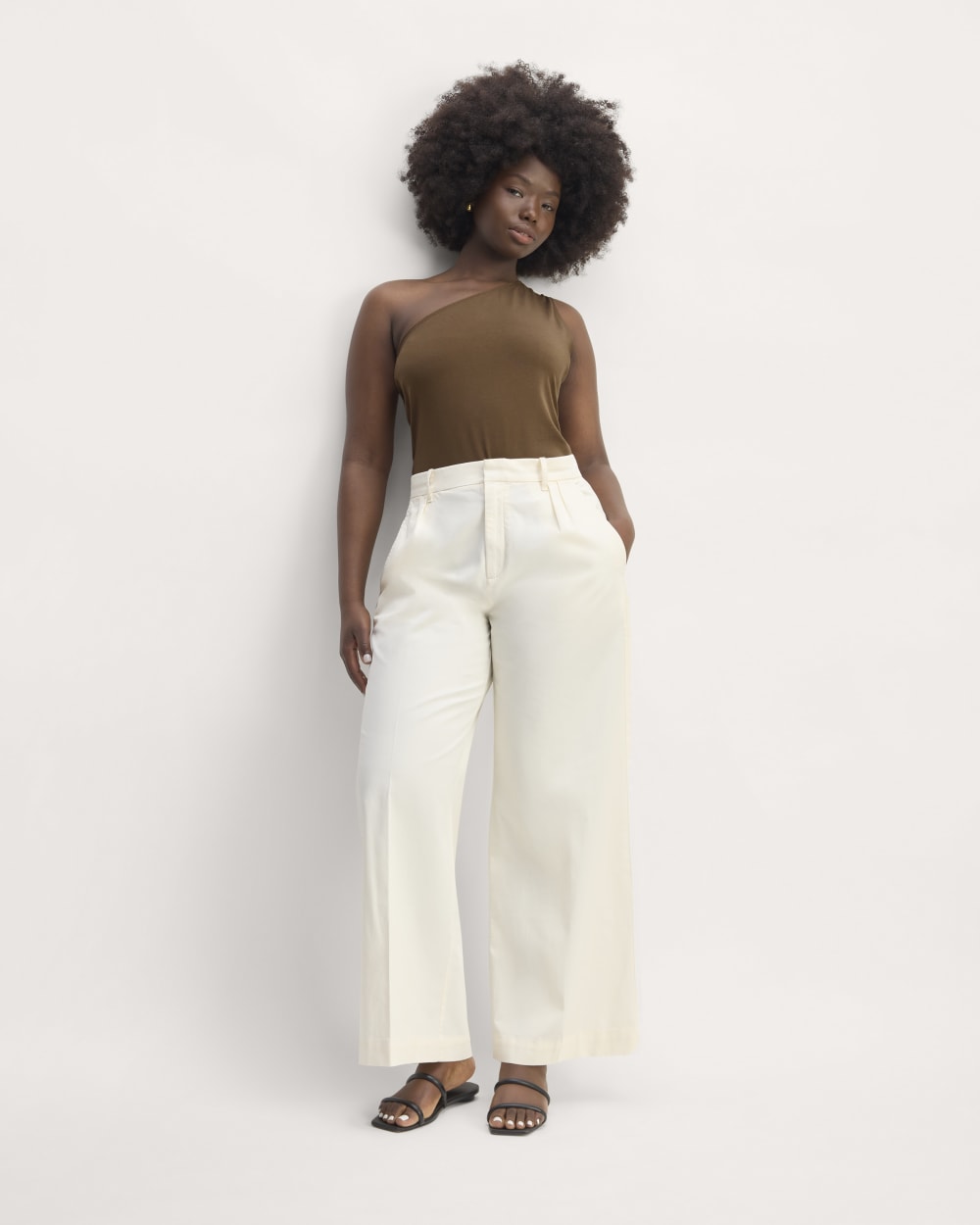 The Form One-Shoulder Tank | Cocoa – Everlane