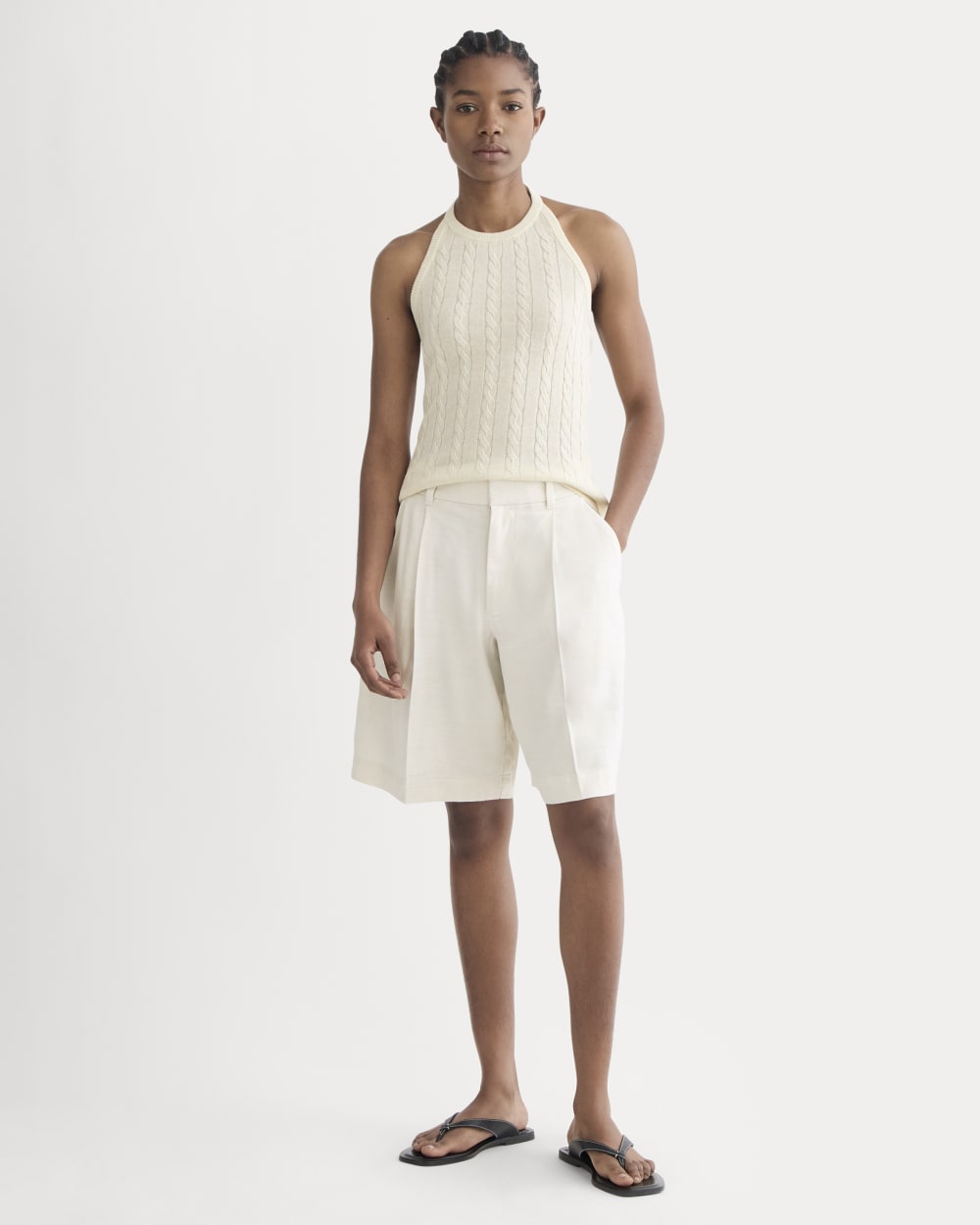 The Cable Halter in Cotton Cashmere | Birch – Everlane