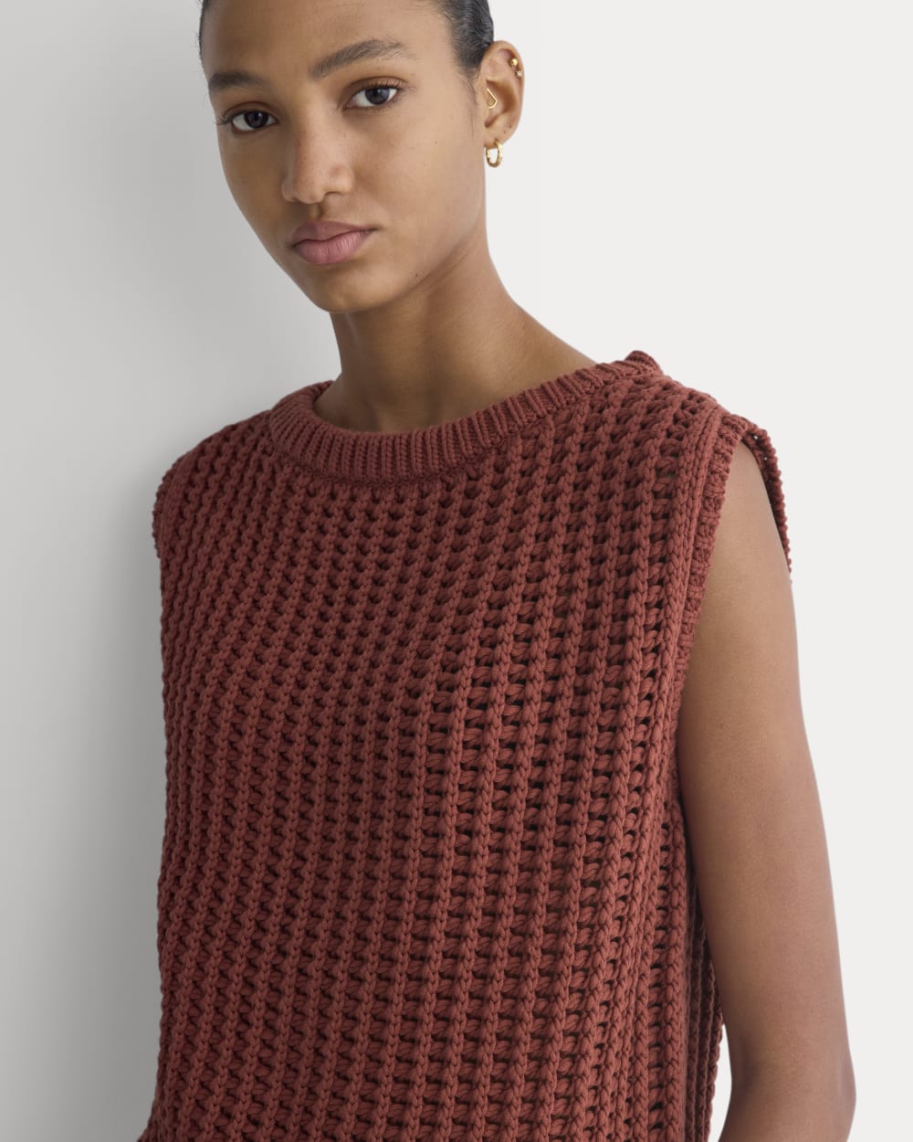 womens-open-knit-tunic-vest-cotton-henna-red