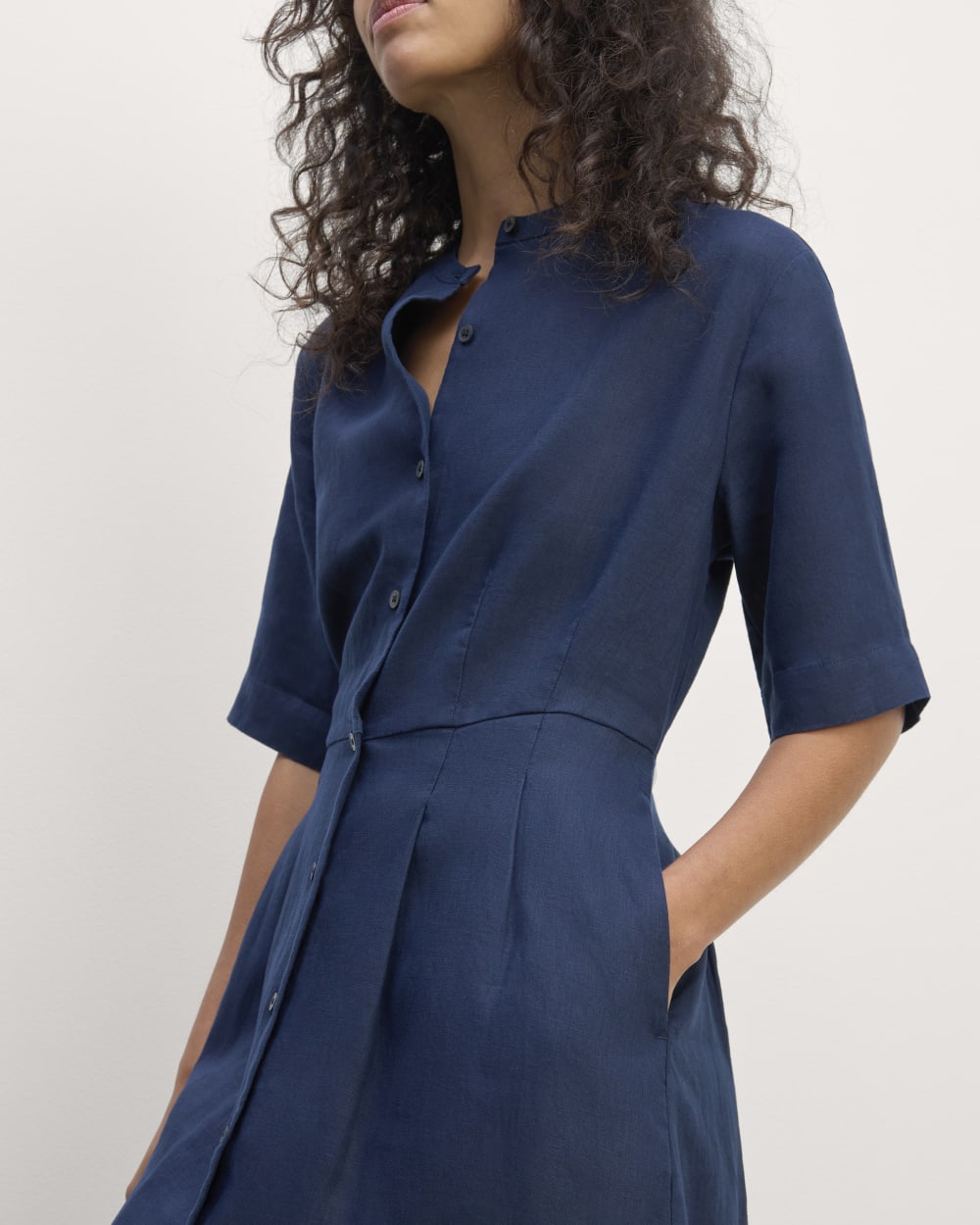 The Frolic Dress in Linen | Navy  Everlane