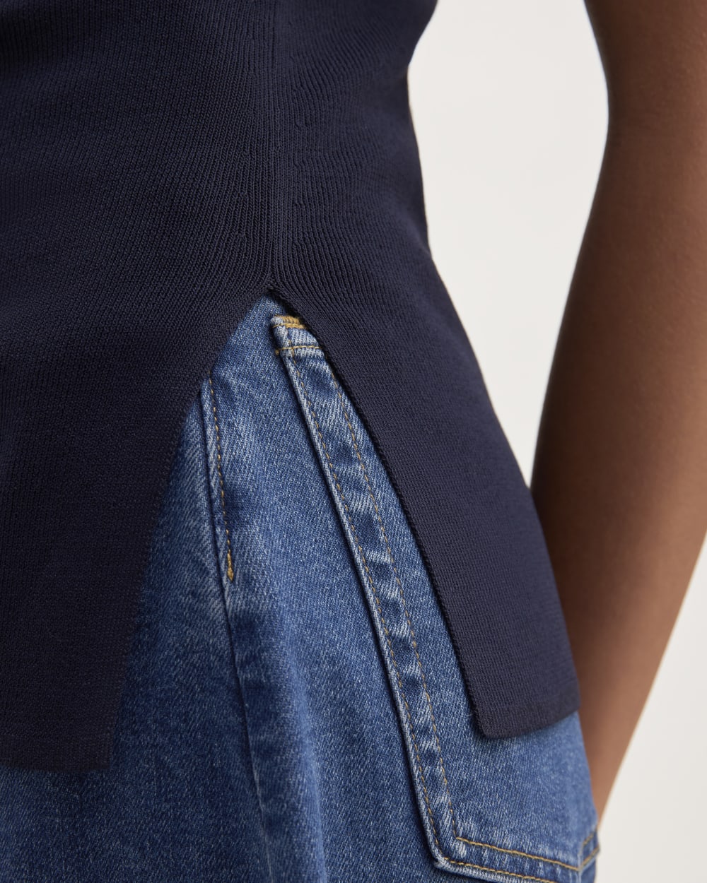 womens-viscose-mock-neck-tank-top-navy