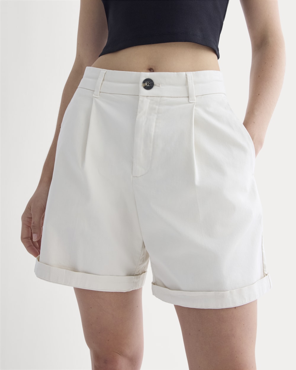 pleats half short pants Just Launched] The Jersey Pleated Half