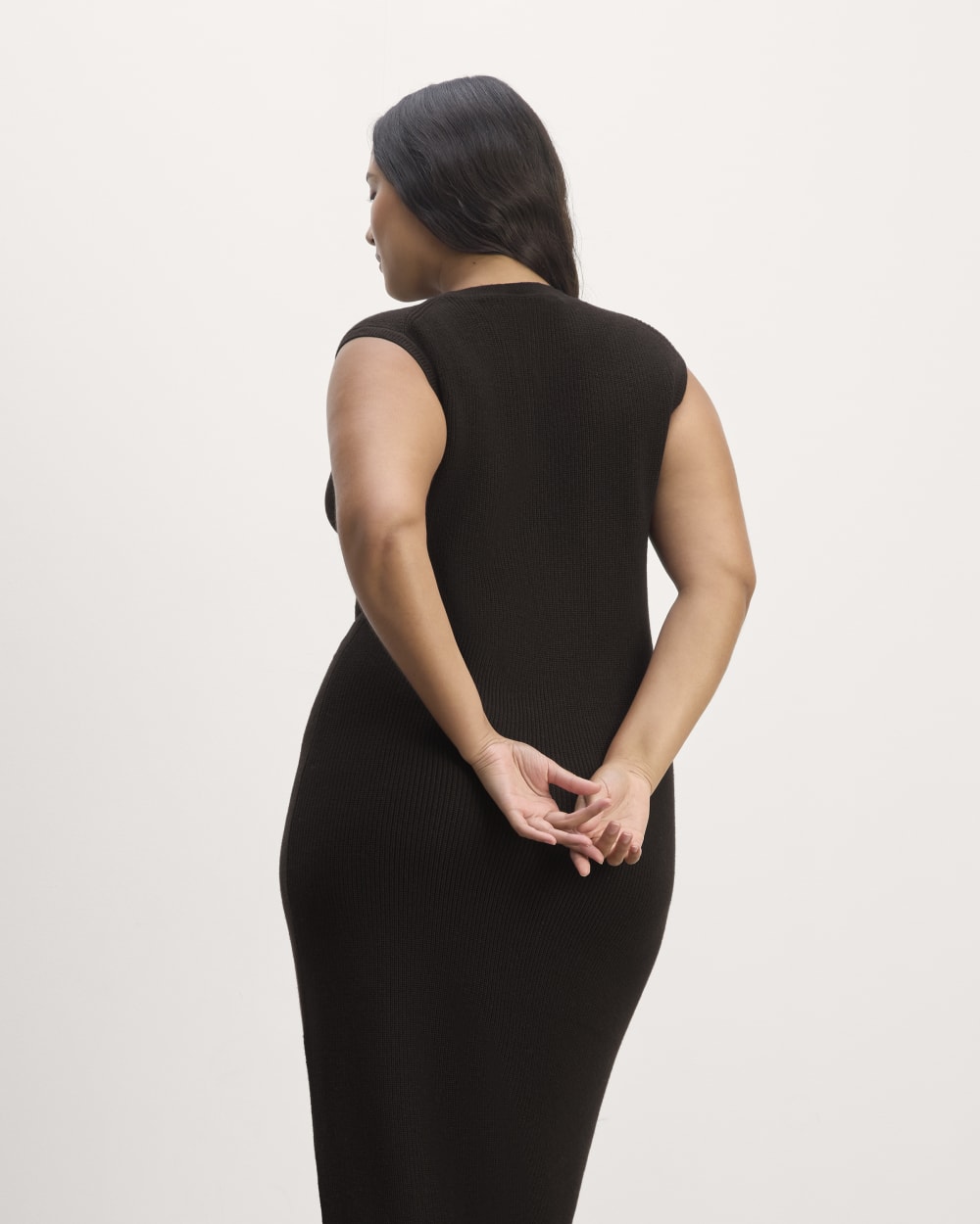 womens-midi-dress-everyday-cotton-black