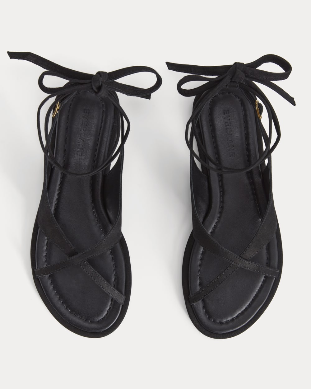 The Leather Crisscross Sandal | Black – Everlane