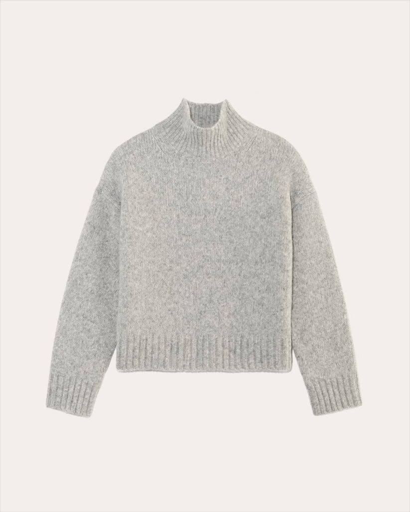 Hazel Turtleneck in Heather Grey
